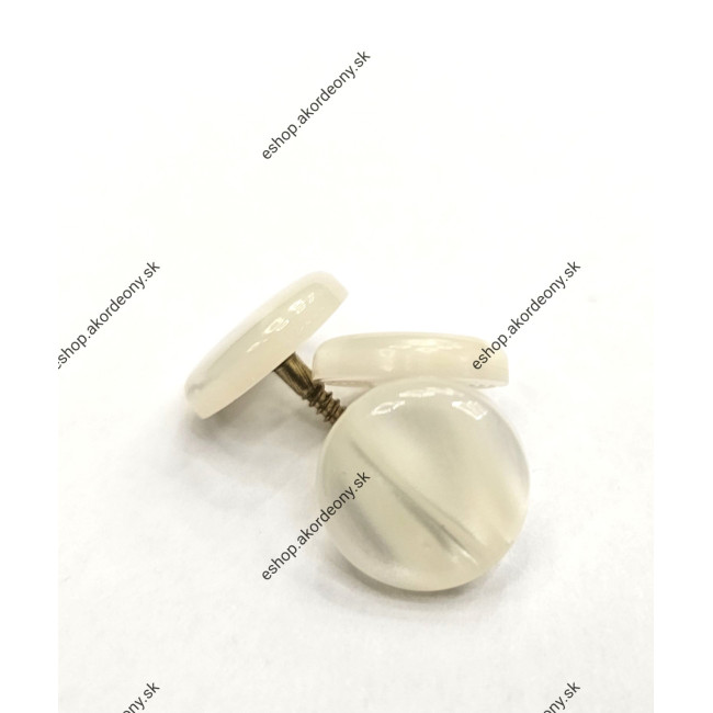 Gombík s priemerom 14 mm, farba: biela perla